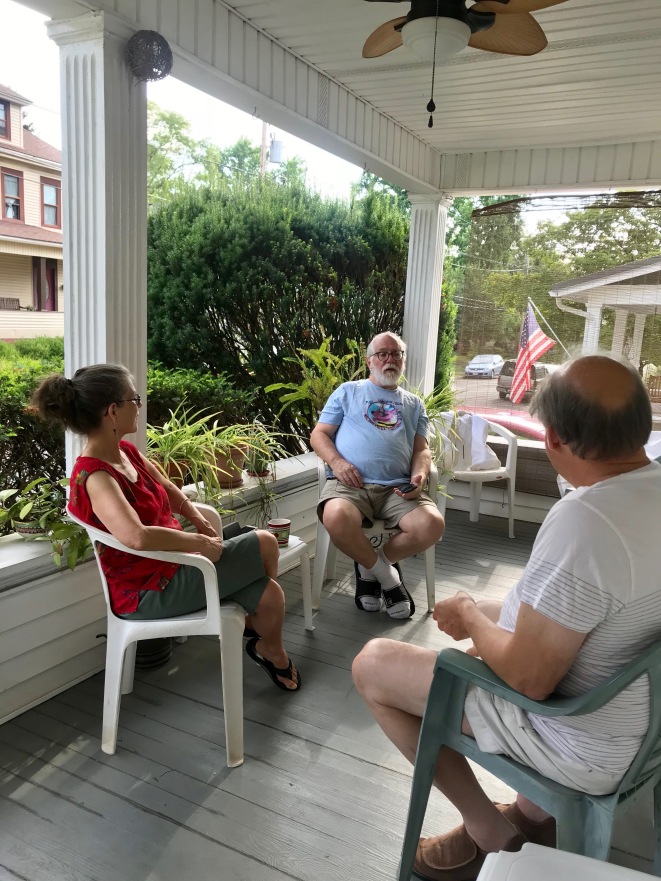 One of many great conversations on the porch